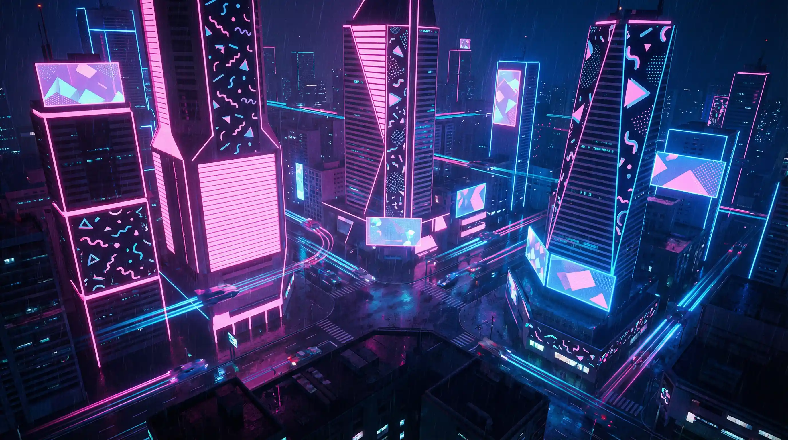东升guoji wang 赛博不夜城全景夜景